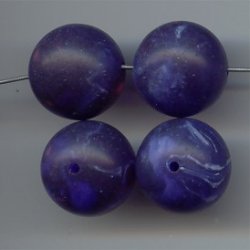 LAPIS MARBLE MATTE 18MM ROUND BEADS - Lot of 12
