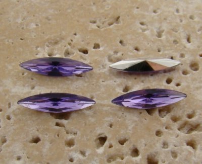 Lt Amethyst Jewel -15x4mm Navette Faceted Gem Jewel - Lot of 144