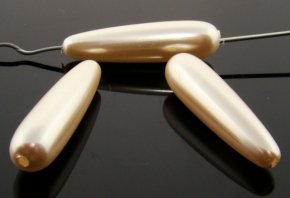 CULTURA 30X8MM TEAR DROP SMOOTH JAPANESE PEARLS - Lot of 12