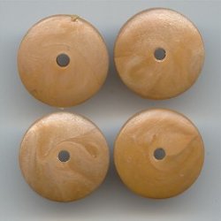 BROWN MARBLE 5X18MM ROUND SPACER DISC BEADS - Lot of 12