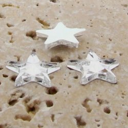 Crystal Jewel Faceted - 15mm. Star Domed Cabochons - Lots of 144