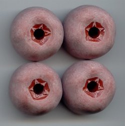 RUST MATTE 21X26MM BAROQUE DONUT BEADS - Lot of 12