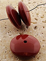 DARK RUST 26X10MM DISC SPACER BEADS - Lot of 12
