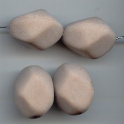 MOCCA MATTE 25X18MM NUGGET BEADS - Lot of 12