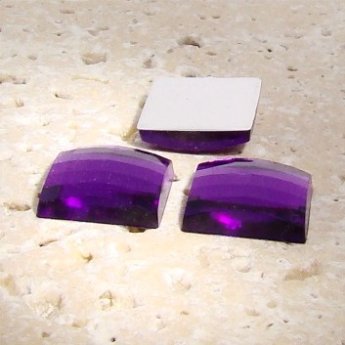 Amethyst Jewel Faceted - 15mm. Square Cabochons - Lots of 144
