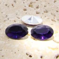 Amethyst Jewel - 25x18mm. Oval Faceted Gem Jewels - Lots of 72
