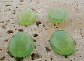 18X13mm. JADE SHINY MARBLE OVAL CABOCHONS - Lot of 48