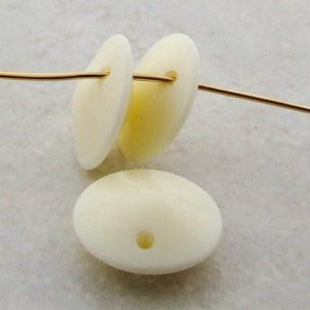 IVORY 18MM ROUND SMOOTH PENDANTS - Lot of 12