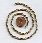ROPE BRASS 3MM. VINTAGE CHAIN - PRICED PER FOOT