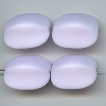MATTE LILAC 28X24 FLAT ROUNDED EDGE RECTANGLE BEADS - Lot of 12