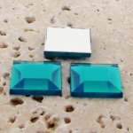 Blue Zircon Jewel Faceted - 15mm. Square Cabochons - Lots of 144