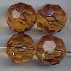 SMOKE TOPAZ 22MM ROUND FACETED BEADS - Lot of 12
