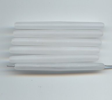 (image for) CRYSTAL MATTE 58X5MM STICK TUBE BEADS - Lot of 12