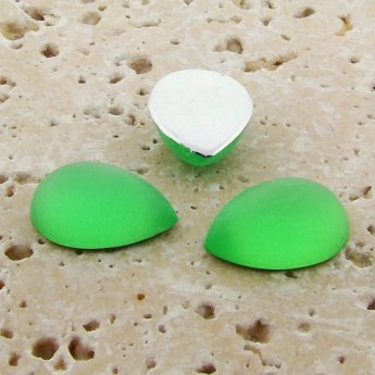 Peridot Matte Frosted - 18x13mm. Pear Cabochons - Lots of 144