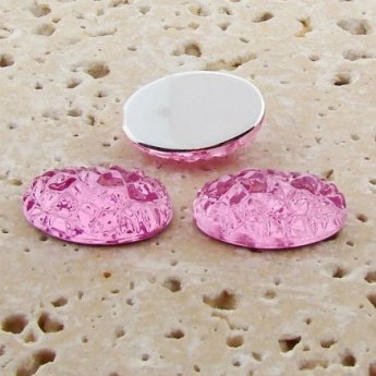 Rose Jewel Baroque- 18x13mm. Oval Domed Cabochons - Lots of 144