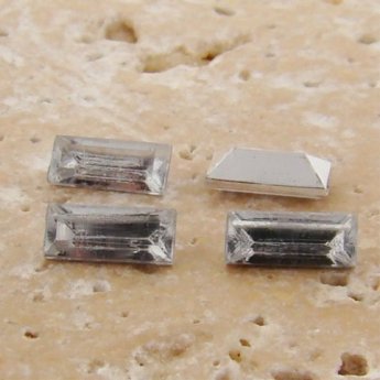 Crystal Jewel - 7x3mm Rectangle Baguette Gem Jewel - Lots of 144
