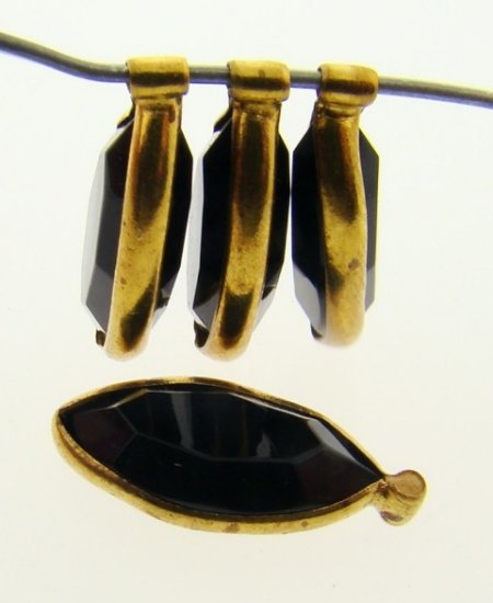 (image for) JET 12X8MM OVAL 1-LOOP BRASS CHANNELS - Lot of 144