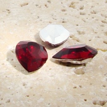 Ruby Jewel - 25x18mm. Pear Faceted Gem Jewels - Lots of 72