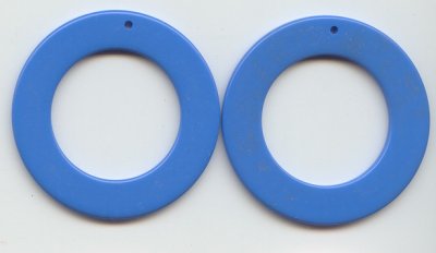 BLUE 50MM ROUND FLAT PENDANTS - Lot of 12