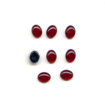 Siam Ruby Jewel - 10X8mm Oval Domed Cabochon - Lot of 144