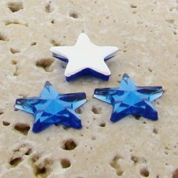 Sapphire Jewel Faceted - 15mm. Star Cabochons - Lots of 144