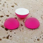 Pink Matte Frosted - 5mm. Round Domed Cabochons - Lots of 144