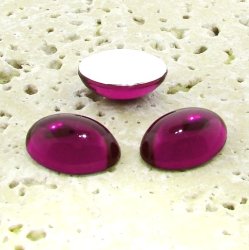 Fuchsia Jewel - 12x10mm. Oval Domed Cabochons - Lots of 144