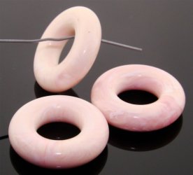 ANGEL SKIN MARBLE 25MM ROUND SMOOTH RINGS - Lot of 12