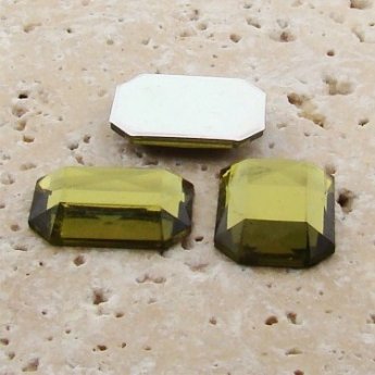 Olivine Faceted - 40x30mm Octagon Cabochons - Lots of 12