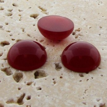 Cornelian Opaque - 35mm. Round Domed Cabochons - Lots of 12