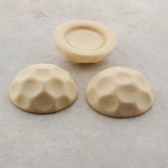 Ivory Opaque Baroque Domed - 18mm. Cabochons - Lots of 144