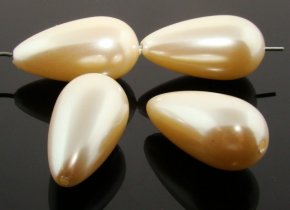 CULTURA 26X14MM TEAR DROP SMOOTH JAPANESE PEARLS - Lot of 12
