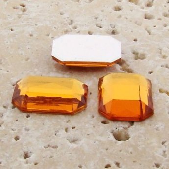 Madeira Topaz Faceted - 40x30mm Octagon Cabochons - Lots of 12
