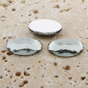 Black Diamond Faceted - 10x8mm. Oval Cabochons - Lots of 144