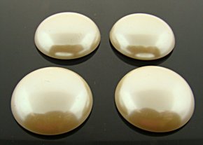22MM CULTURA LOW DOME PEARL ROUND CABOCHONS - Lot of 72