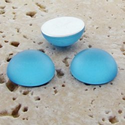 Light Sapphire Matte - 13mm. Round Domed Cabochons - Lots of 144