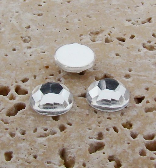 (image for) Crystal Jewel Faceted - 7mm. Round Cabochons - Lots of 144