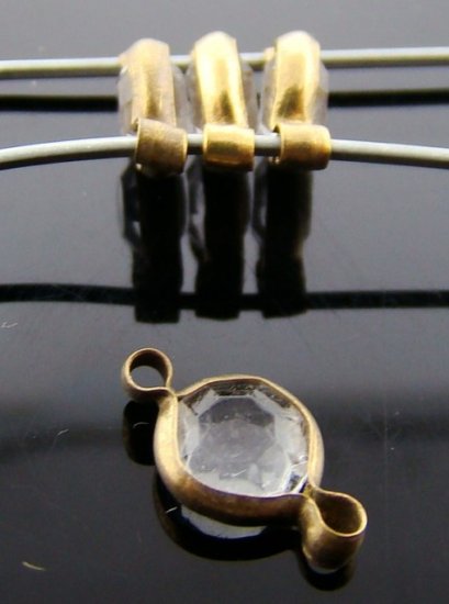 (image for) CRYSTAL 6MM ROUND 2-LOOP BRASS CHANNELS - Lot of 144