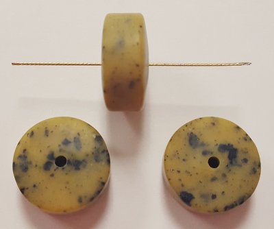 Ivory - 23mm. Round Dimpled Etched Domed Cabochons - Lots of 12