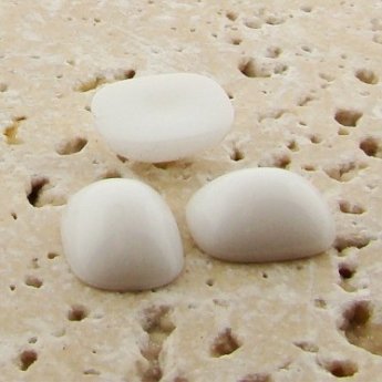 White Opaque - 15x11.5mm. Rectangle Cabochons - Lots of 144