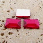 Fuchsia Jewel Faceted - 15mm. Square Cabochons - Lots of 144