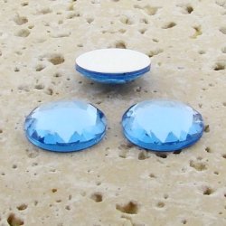 Light Sapphire Multi Faceted - 20mm Round Cabochons - Lot of 72