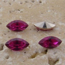 Fuchsia Jewel - 10x5mm. Navette Faceted Gem Jewels - Lots of 144