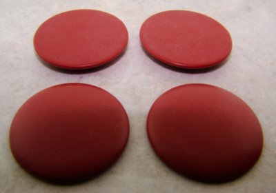 28mm. RUST MATTE ROUND CABOCHONS - Lot of 36