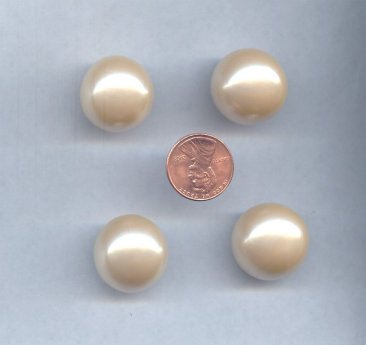 CULTURA 22MM ROUND SMOOTH 1/2 DRILLED JAPAN PEARLS - Lot of 12