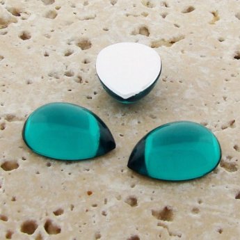 Teal Jewel - 13x8.5mm. Pear Domed Cabochons - Lots of 144