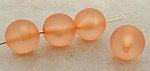 APRICOT MATTE 14MM SMOOTH ROUND BEADS - Lot of 12
