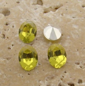 Lime Jonquil Jewel - 8x6mm Oval Faceted Gem Jewels - Lots of 144
