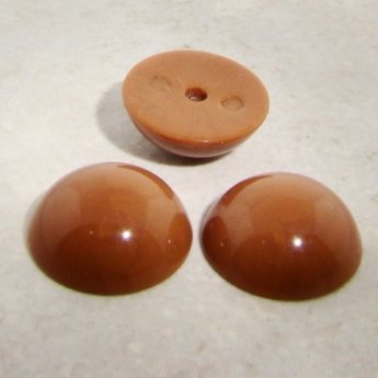20mm. CAMEL SHINY ROUND CABOCHONS - Lot of 36
