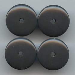 DARK GREY 5X18MM ROUND SPACER DISC BEADS - Lot of 12